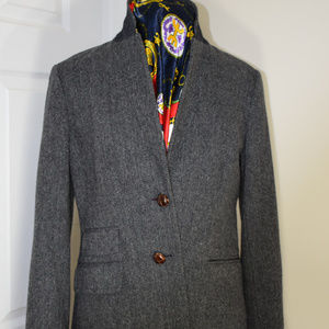 LIKE NEW J. Crew 100% Wool Hacking Jacket